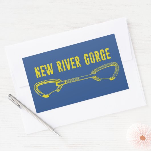 Neue Flussschlucht Klettern Schnellziehen Rechteckiger Aufkleber (Umschlag)