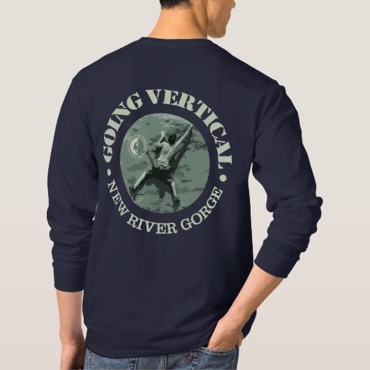 Neue Flussschlucht (vertikal) T-Shirt (Rückseite)