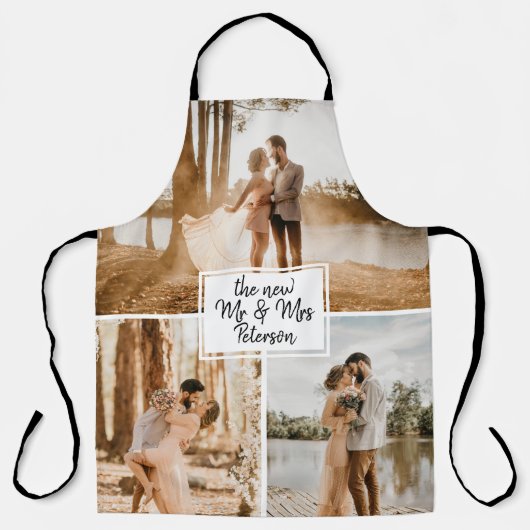 Neue Foto-Raster-Gastgeschenk Hochzeit von Mr. und Schürze (Vorderseite)