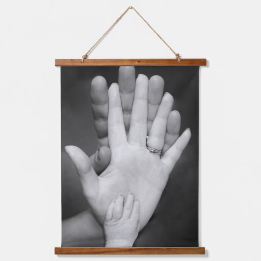 Neue Fotos für Babyfamilien Wandteppich Mit Holzrahmen (Vorderseite 2)