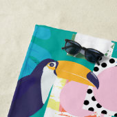 Neue Frau | Tropische Blätter Strandtuch (Beispiel)