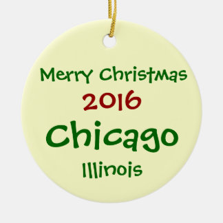 NEUE FROHE WEIHNACHT-VERZIERUNG 2016 CHICAGOS KERAMIKORNAMENT