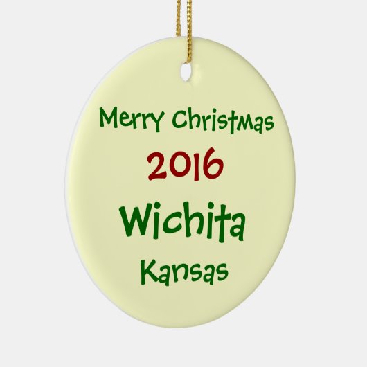 NEUE FROHE WEIHNACHT-VERZIERUNG 2016 WICHITAS KERAMIK ORNAMENT (Rechts)