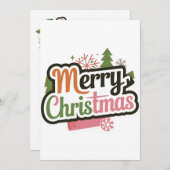 Neue frohe Weihnachtskarten: Pauschalreise-Karte Feiertagskarte (Vorne/Hinten)