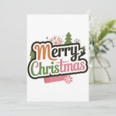 Neue frohe Weihnachtskarten: Pauschalreise-Karte Feiertagskarte (Stehend Vorderseite)