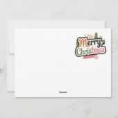 Neue frohe Weihnachtskarten: Pauschalreise-Karte Feiertagskarte (Rückseite)