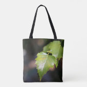 Neue Frühjahrs-Blätter Brushed Polyester-Tasche Tasche (Rückseite)