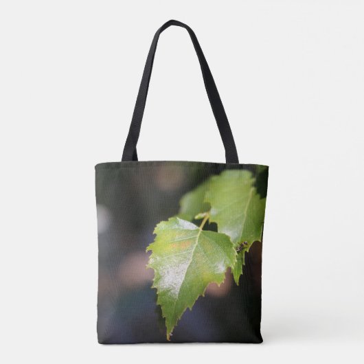 Neue Frühjahrs-Blätter Brushed Polyester-Tasche Tasche (Rückseite)