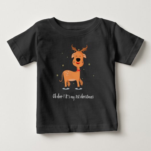 Neue geborene 1. Weihnachtsfeier Baby T-shirt (Vorderseite)