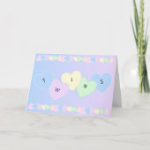 Neue Geborene Baby Twins Card Karte (Vorderseite)