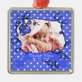 Neue geborene Girl-Foto-Ornament Ornament Aus Metall