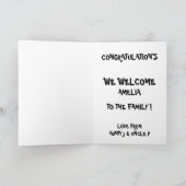 Neue Geborene Grußkarte Karte (Innenseite)