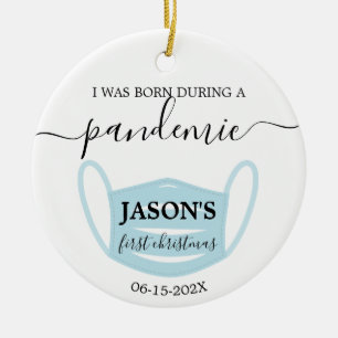 Neue geborene Pandemie mit Foto-Ziern Keramik Ornament