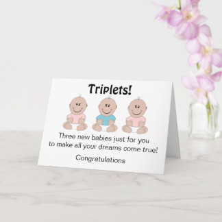 Neue Geborene Triplets Karte