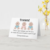 Neue Geborene Triplets nach Maß Karte (Gelbe Blume)