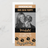 Neue Geburtsankündigung von Haustieren Ankündigung (Vorne/Hinten)