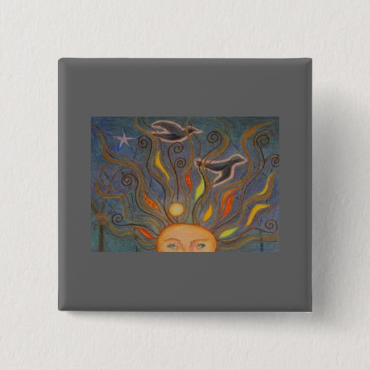 Neue Gedanken nehmen Flug Button (Vorderseite)