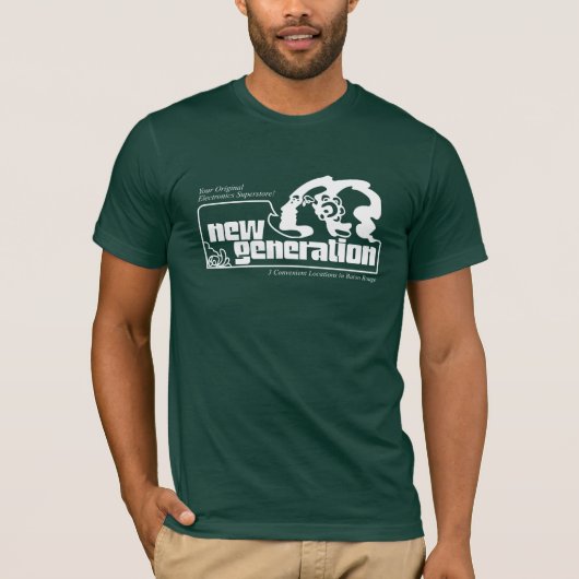 Neue Generation auf Grün T-Shirt (Vorderseite)