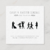 NEUE GESCHÄFTS-KARTE | Goldbürste Minimalistisch Quadratische Visitenkarte (Rückseite)