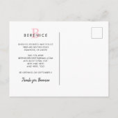 Neue Geschäftsadresse Typografie Monogram Moving Ankündigungspostkarte (Rückseite)