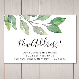 Neue Geschäftsadresse Watercolor Poster