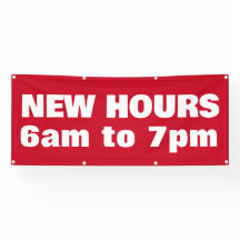 Neue Geschäftszeiten kühne, rote Außenwelt