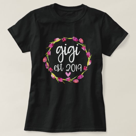 Neue Gigi Shirt-Schwangerschafts-Mitteilung 2019 T-Shirt (Design vorne)