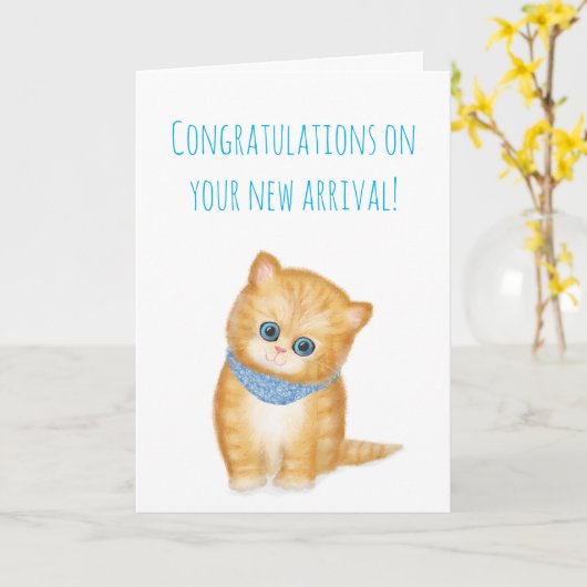 Neue Ginger Kitten Gratulationskarte für Paar Karte (Gelbe Blume)