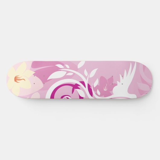 Neue Girls Pink Graphics 8½" Custom Skateboard (Horizontal)