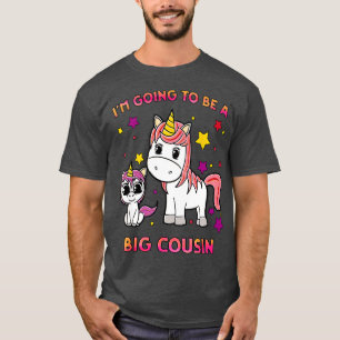 Neue Girls Unicorn Big Cousin Ich werde ein großer T-Shirt