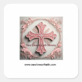 Neue Glaubenslinien 2025 Quadratischer Aufkleber (Vorderseite)