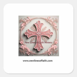 Neue Glaubenslinien 2025 Quadratischer Aufkleber