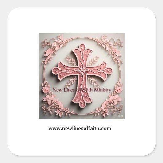 Neue Glaubenslinien 2025 Quadratischer Aufkleber (Vorderseite)