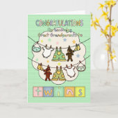 Neue Glückwünsche für Große Großeltern - Karte (Gelbe Blume)