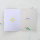 Neue Glückwünsche für kleine Kinder lila mit einer Karte (Innenseite)