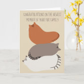 Neue Glückwunschkarte für Katzenbesitzer Karte (Gelbe Blume)