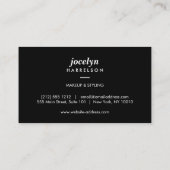 Neue Gold Blume Black Circle Business Card Visitenkarte (Rückseite)