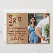 Neue Gold-Foto-Weihnachtskarte Feiertagskarte (Vorderseite)