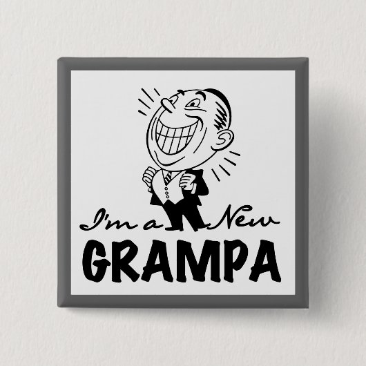 Neue Grampa T - Shirt und Geschenke lächeln Button (Vorderseite)