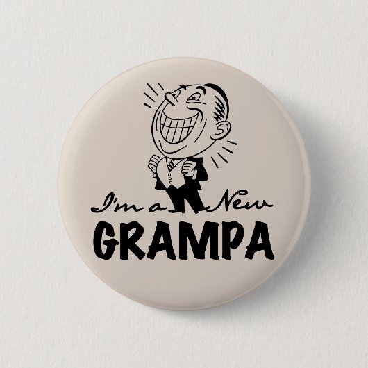 Neue Grampa T - Shirt und Geschenke lächeln Button (Vorderseite)