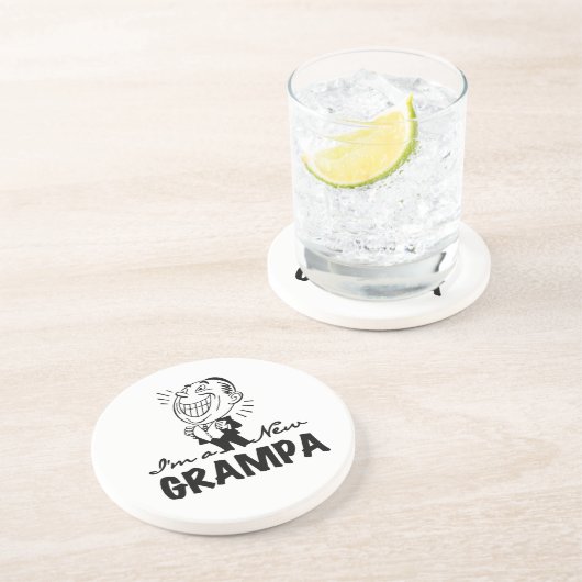 Neue Grampa T - Shirt und Geschenke lächeln Getränkeuntersetzer (Seite)