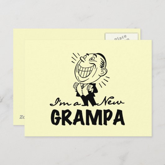 Neue Grampa T - Shirt und Geschenke lächeln Postkarte (Vorne/Hinten)