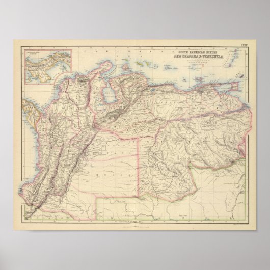Neue Granada und Venezuela Poster (Vorne)