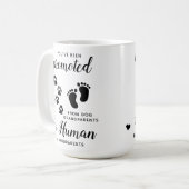 Neue Grandeltern-Schwangerschaftsankündigung Kaffeetasse (Vorderseite Links)