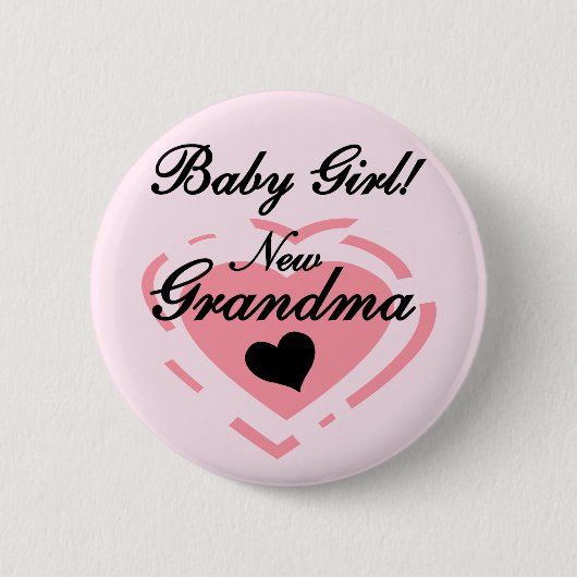 Neue Grandma Baby Girl Tshirts und Geschenke Button (Vorderseite)