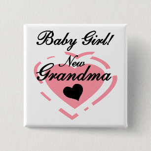Neue Grandma Baby Girl Tshirts und Geschenke Button