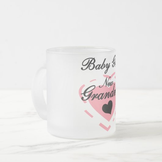 Neue Grandma Baby Girl Tshirts und Geschenke Mattglastasse (Vorderseite Links)