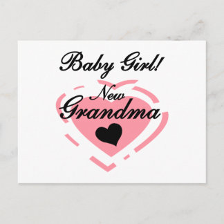 Neue Grandma Baby Girl Tshirts und Geschenke Postkarte