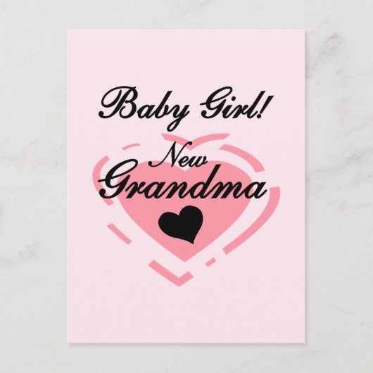 Neue Grandma Baby Girl Tshirts und Geschenke Postkarte (Vorderseite)