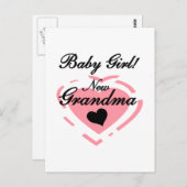 Neue Grandma Baby Girl Tshirts und Geschenke Postkarte (Vorne/Hinten)
